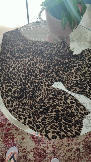 Pantaloni donna fantasia leopardata