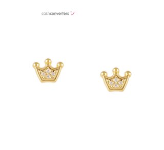 pendientes oro 18k con piedra con circonita