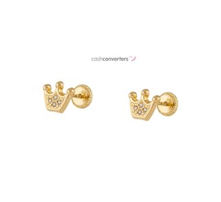 pendientes oro 18k con piedra con circonita