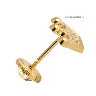pendientes oro 18k con piedra con circonita