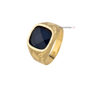sello oro 18k con piedra con espinela