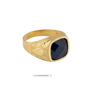 sello oro 18k con piedra con espinela