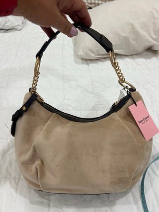 Bolso de terciopelo beige Juicy Couture