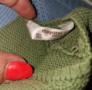 Lote 2 conjuntos Mayoral lana bebé 18m