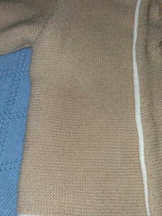 Conjunto bebé lana beige y crudo 18 meses
