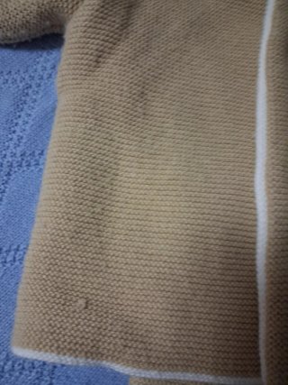 Conjunto bebé lana beige y crudo 18 meses