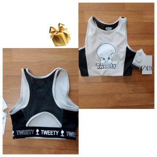 Zara Top Bambina Tweety 8/9 Anni nuovo