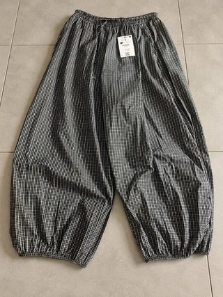 Pantalón Bloomer Bershka Cuadros Talla M