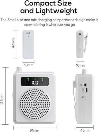 QEEKADA R11 Amplificador de Voz portátil 2000mAh