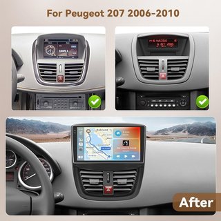 HIKITY Android15 4+128GB AutoRadio 9'' Peugeot 207