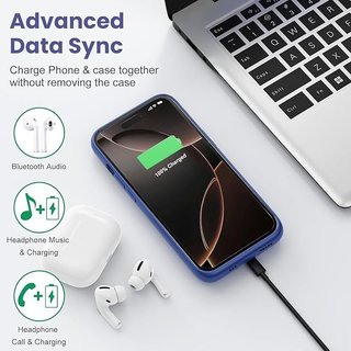 Feob Custodia con batteria 8600mAh per iPhone 16 Pro MAX Viola