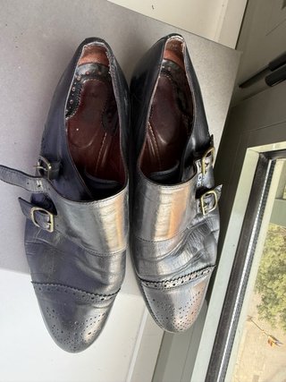 Lottusse 100% piel Negro T.41 Monk Strap (21)