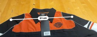 Camisa Harley-Davidson Hombre Negra Naranja L