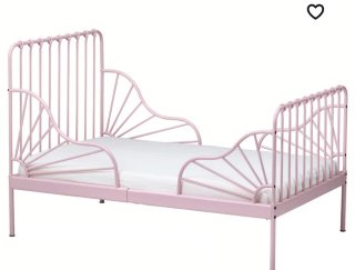 Cama infantil extensible rosa +colchon