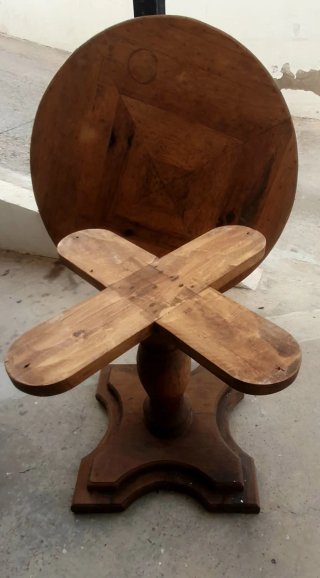 madera maciza mesa+ 6 sillas + Estanteria angulo