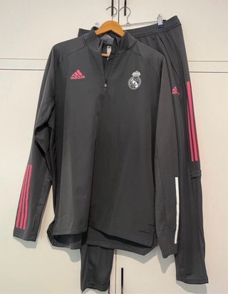 Chándal Real Madrid Talla L Adidas Gris/Rosa