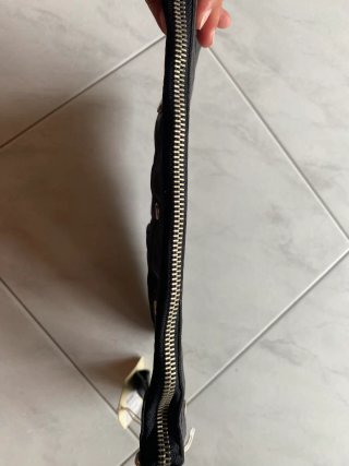 Pochette in pelle nera unisex Zuelements