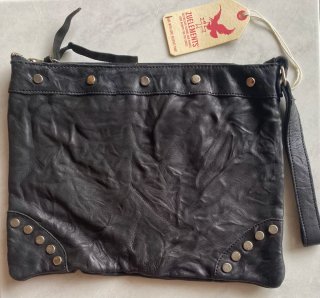 Pochette in pelle nera unisex Zuelements