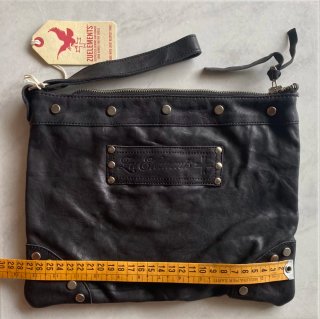 Pochette in pelle nera unisex Zuelements