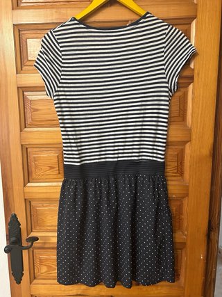 Vestido Mango Talla M Rayas y Lunares
