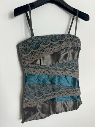 Conjunto Falda Siste’s Gris/Verde