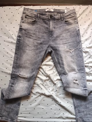 Vaqueros grises desgastados FSBN Talla 33/32