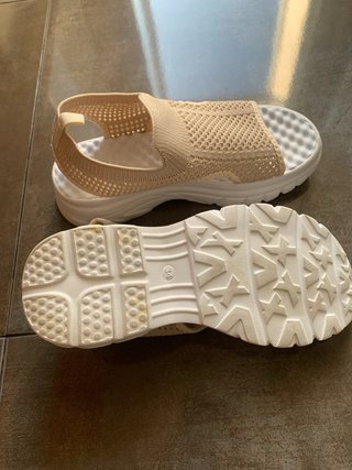 Sandalias niña beige/blanco Talla 34/35
