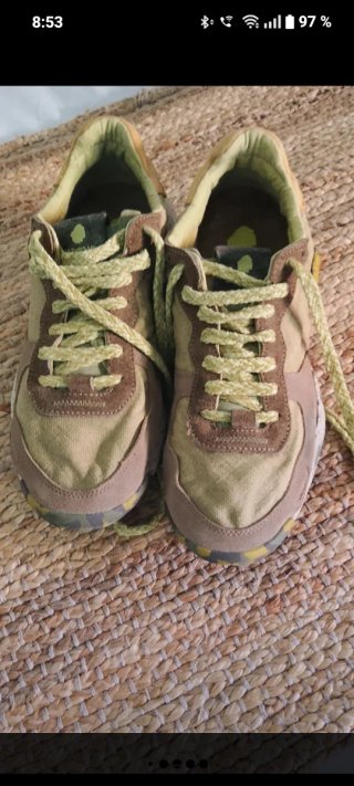 Zapatillas Piel y Lino Hombre Talla 45