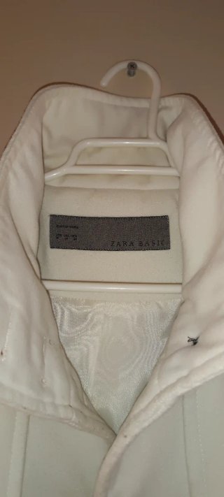 Chaqueta Zara Basic Blanca Talla M