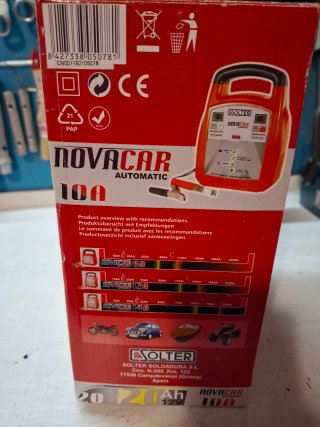 Cargador Batería Novacar 10A Automático