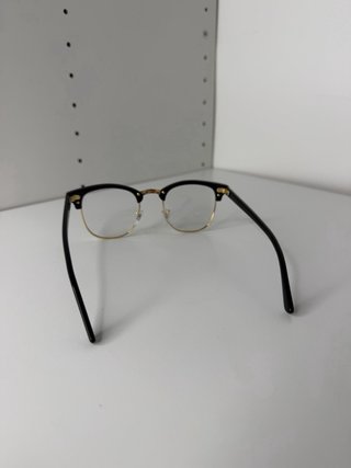 Occhiali Browline Neri e Oro Stile Vintage