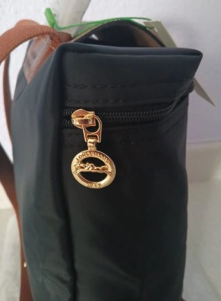 Mochila Longchamp Negra y Marrón
