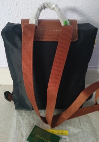 Mochila Longchamp Negra y Marrón