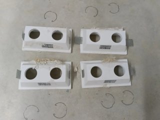 4 Apliques Escayola Cuadrado ACONTRACT empotrables