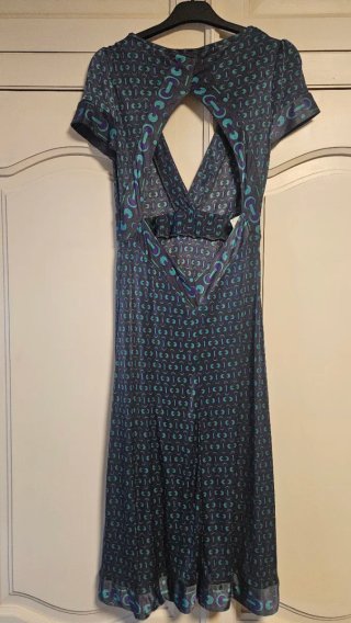 Vestido Mango azul y morado