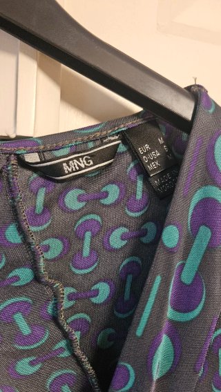 Vestido Mango azul y morado