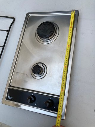 Placa de gas Teka 2 fuegos 50x30cm acero inox