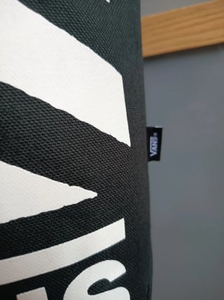 Bolso Shopper Grande Vans Negro y Blanco