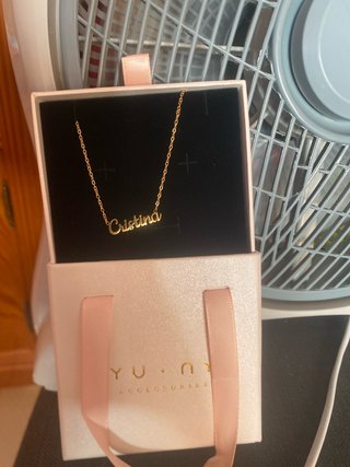Collar con nombre Cristina dorado