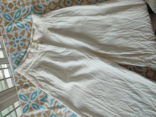 Pantalón Palazzo Zara Blanco Talla L