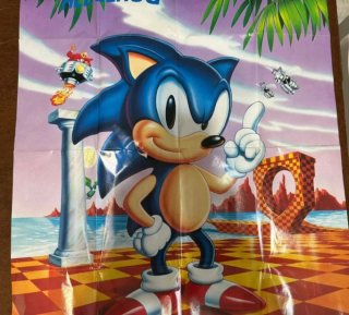 Giochi sega mega drive, locandina sonic+gioco onli