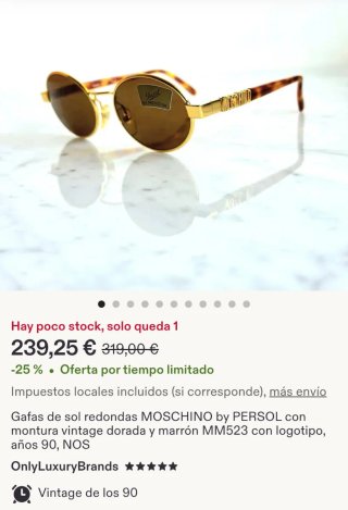 Gafas de sol Moschino marrones y doradas