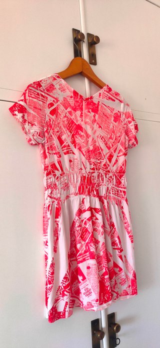 Vestido corto Mermaid rojo y blanco