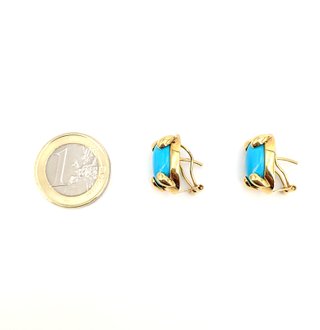 Pendiente de oro de 18k con piedras, 9.63 g.
