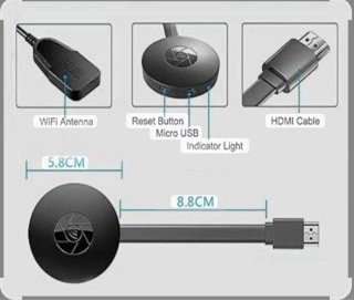 Adaptador Wi-Fi HDMI MiraScreen G2