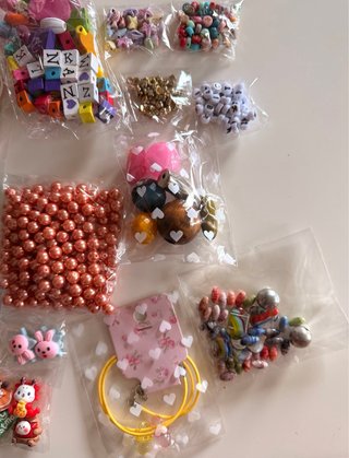 Lote 20 Bolsitas Abalorios Collares Manualidades