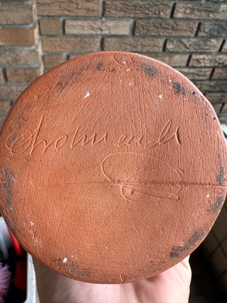 Jarra cerámica pitxerra vasca antigua firmada