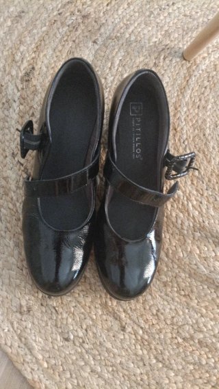 Zapatos Pitillos Negros Charol