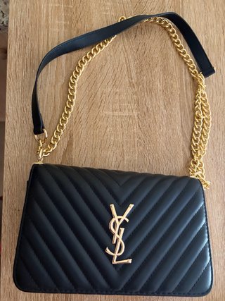 Cartera YSL Negra y Roja