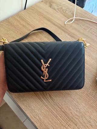 Cartera YSL Negra y Roja